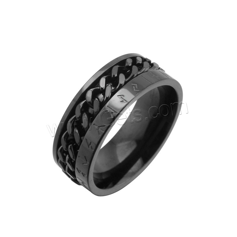 acero inoxidable 304 anillo, Recubrimiento iónico al vacío, diverso tamaño para la opción & para hombre, más colores para la opción, tamaño:7-12, Vendido por UD