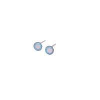 Brass Stud Earring, with Opal, plated, fashion jewelry & for woman 5mm 