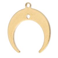 Brass Jewelry Pendants, Moon, plated, Unisex & double-hole Approx 1mm, Approx 