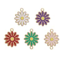 Stainless Steel Flower Pendant, 304 Stainless Steel, Daisy, DIY & enamel 16.5mm 