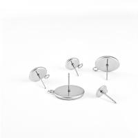 Stainless Steel Earring Stud Component, 304 Stainless Steel, DIY original color 