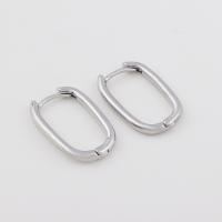 Brass Huggie Hoop Earring, plated, fashion jewelry & for woman 