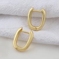 Brass Huggie Hoop Earring, real gold plated, fashion jewelry & for woman 