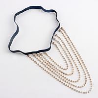 Zinc Alloy Leg Chain, with Cloth, gold color plated, multilayer & for woman, 42cm,16cm,20cm,26cm,31cm,35cm 