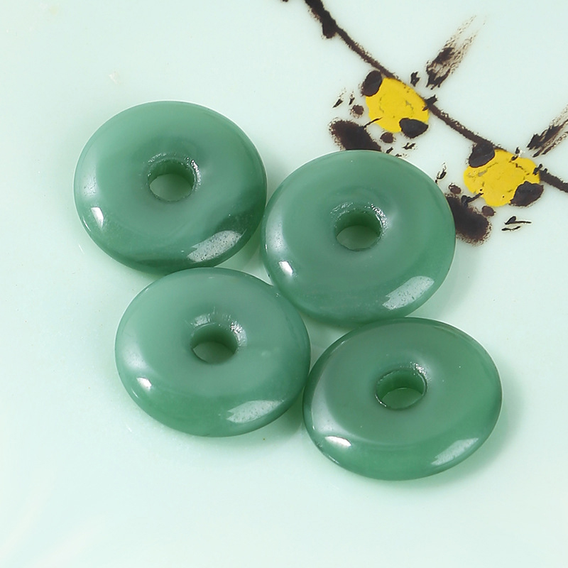 Gemstone Jewelry Pendant, Donut, polished, imitation jade & different size for choice, more colors for choice, Sold By PC