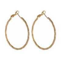 Brass Hoop Earring, plated, fashion jewelry & for woman 