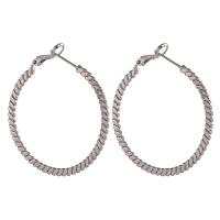 Brass Hoop Earring, plated, fashion jewelry & for woman 