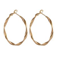 Brass Hoop Earring, plated, fashion jewelry & for woman 