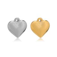 Stainless Steel Heart Pendants, 304 Stainless Steel, plated, DIY 