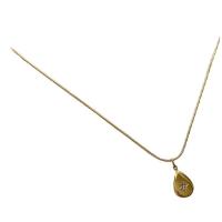 Collier de bijoux de titane, Acier titane, avec 5cm chaînes de rallonge, Placage ionique sous vide, Forme différente pour le choix & bijoux de mode & pour femme, doré cm, Vendu par PC