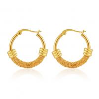 Brass Hoop Earring, 18K gold plated, fashion jewelry & for woman, golden 