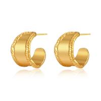 Brass Stud Earring, 18K gold plated, fashion jewelry & for woman, golden 