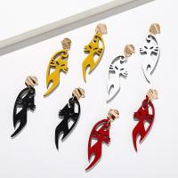 Zinc Alloy Drop Earring, with Acetate, gold color plated, fashion jewelry & for woman 