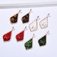 Fashion Create Jewelry Earring, Zinc Alloy, with Acetate, gold color plated, fashion jewelry & for woman 