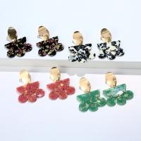 Acrylic Drop Earring, Zinc Alloy, with Acrylic, fashion jewelry & for woman 