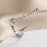 Zinc Alloy Cuff Finger Ring, platinum color plated, fashion jewelry & for woman 