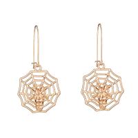 Zinc Alloy Drop Earring, Spider Web, fashion jewelry & for woman & enamel & hollow 