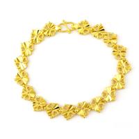 Pulseras de latón, metal, Trébol de cuatro hojas, chapado en color dorado, Joyería & para mujer, dorado, longitud:18.5 cm, Vendido por UD