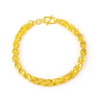 Pulseras de latón, metal, chapado en color dorado, Joyería & para mujer, dorado, longitud:20 cm, Vendido por UD