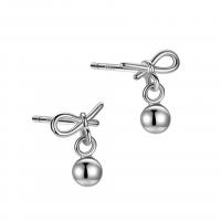 Sterling Silver Drop Earring, 925 Sterling Silver, platinum plated, fashion jewelry & for woman, original color 