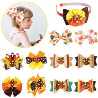 Grosgrain Ribbon Bowkont Hair Clip, Bowknot, printing & Girl & handmade 