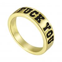 Titan Stahl Fingerring, Titanstahl, Alphabet-Buchstabe, Vakuum-Ionen-Beschichtung, Modeschmuck & unisex, keine, Größe:8, verkauft von PC