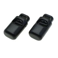 Plastic Spring Stopper Buckle, DIY, black 