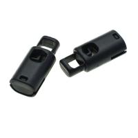 Plastic Spring Stopper Buckle, DIY, black 