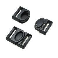 Plastic Release Buckle, Square, DIY, black 