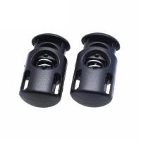 Plastic Spring Stopper Buckle, DIY, black Approx 