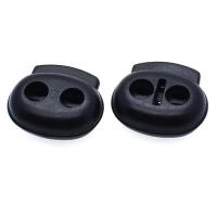 Plastic Spring Stopper Buckle, DIY, black 