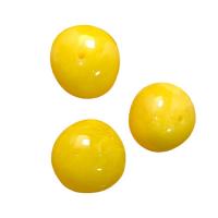 Resin Jewelry Beads, imitation beeswax & DIY, yellow Approx 