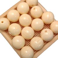 Resin Jewelry Beads, Round, epoxy gel, DIY & imitation ivory beige 