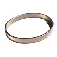 Titanium Steel Bangle, Vacuum Plating, for woman, silver color, 58mm 