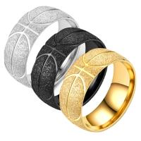 Titanium Steel Finger Ring, Vacuum Ion Plating, fashion jewelry & for man 
