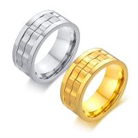 Partículas de acero anillo, Recubrimiento iónico al vacío, Joyería & diverso tamaño para la opción & para hombre, más colores para la opción, 9mm, Vendido por UD