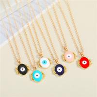 Evil Eye Jewelry Necklace, Zinc Alloy, with Resin, with 5cm extender chain, gold color plated, fashion jewelry & evil eye pattern & for woman cm 