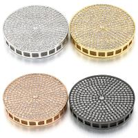 Cubic Zirconia Micro Pave Brass Connector, plated, micro pave cubic zirconia 