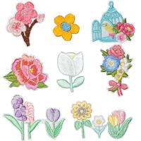 Sewing -on -Patch, Polyester, Stickerei, DIY & verschiedene Stile für Wahl, keine, ca. 5PCs/Menge, verkauft von Menge