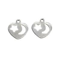 Stainless Steel Heart Pendants, 304 Stainless Steel, polished, Unisex & hollow Approx 