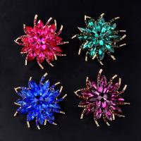 Broche de diamantes de imitación de la aleación de Zinc, con Taladro de vidrio, Joyería & para mujer, más colores para la opción, 60mm, Vendido por UD