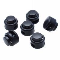 Plastic Spring Stopper Buckle, DIY, black Approx 