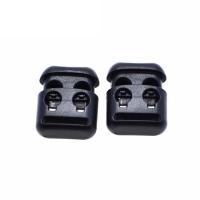 Plastic Spring Stopper Buckle, DIY, black Approx 4mm 