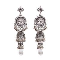 Zinc Alloy Chandelier Earring, with Crystal, plated, fashion jewelry & for woman 100mm 