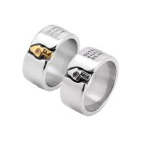 Titan Stahl Fingerring, Titanstahl, plattiert, unisex & verschiedene Größen vorhanden, keine, verkauft von PC