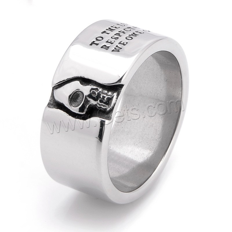 Anillo de dedo de acero Titanium de, Partículas de acero, chapado, unisexo & diverso tamaño para la opción, más colores para la opción, Vendido por UD