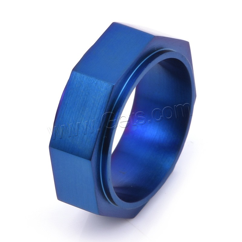 Titane Acier Bague, Acier titane, Placage, normes différentes pour le choix & pour homme, plus de couleurs à choisir, Vendu par PC