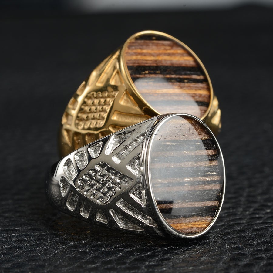 Bague pierre précieuse, Acier titane, avec pierre de grain, poli, normes différentes pour le choix & pour homme, plus de couleurs à choisir, Vendu par PC