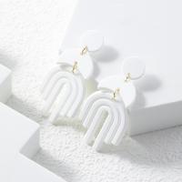 Acrylic Drop Earring, plated, fashion jewelry & for woman 