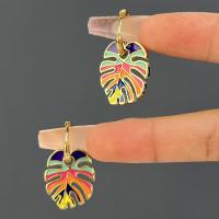 Huggie Hoop Drop Earring, цинковый сплав, ювелирные изделия моды & разный размер для выбора & Женский & эмаль, Много цветов для выбора        продается Пара